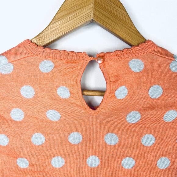Moth Peach Polka Dot Sweater XS - Picture 7 of 8